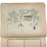 Treasure Trove of a 1879-80 Monticello, Iowa Drawing and Watercolor Book, with Loose Drawings Too