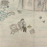 Treasure Trove of a 1879-80 Monticello, Iowa Drawing and Watercolor Book, with Loose Drawings Too