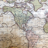 Hamley Bros. London Rare c. 1880 "Dissected Map" of the World Puzzle in Original Box