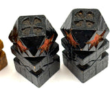 Intricately (Laboriously!) Carved Folk (Prison?) Art Chess Set with Many Stars, c. 1940s (One Pawn Missing)