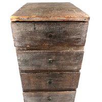 Lovingly Crafted and Very Useful Five Drawer Cigar Box and Crate Wood Chest, 1931