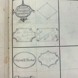 Treasure Trove of a 1879-80 Monticello, Iowa Drawing and Watercolor Book, with Loose Drawings Too
