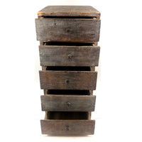 Lovingly Crafted and Very Useful Five Drawer Cigar Box and Crate Wood Chest, 1931