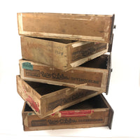 Lovingly Crafted and Very Useful Five Drawer Cigar Box and Crate Wood Chest, 1931