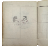 Treasure Trove of a 1879-80 Monticello, Iowa Drawing and Watercolor Book, with Loose Drawings Too