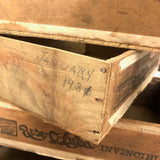 Lovingly Crafted and Very Useful Five Drawer Cigar Box and Crate Wood Chest, 1931