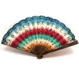 Early, Unusual, and Marvelous 19th Century Hand-painted Paper Alphabet Fan in Glorious Color