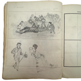 Treasure Trove of a 1879-80 Monticello, Iowa Drawing and Watercolor Book, with Loose Drawings Too
