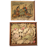Hamley Bros. London Rare c. 1880 "Dissected Map" of the World Puzzle in Original Box