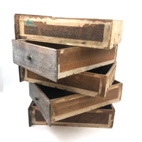 Lovingly Crafted and Very Useful Five Drawer Cigar Box and Crate Wood Chest, 1931