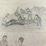 Treasure Trove of a 1879-80 Monticello, Iowa Drawing and Watercolor Book, with Loose Drawings Too