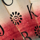 Early, Unusual, and Marvelous 19th Century Hand-painted Paper Alphabet Fan in Glorious Color