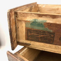 Lovingly Crafted and Very Useful Five Drawer Cigar Box and Crate Wood Chest, 1931