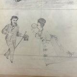 Treasure Trove of a 1879-80 Monticello, Iowa Drawing and Watercolor Book, with Loose Drawings Too