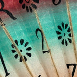Early, Unusual, and Marvelous 19th Century Hand-painted Paper Alphabet Fan in Glorious Color