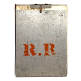 RR's Useful and Great Looking Monogrammed Metal Clipboard with 1960s Architectural Plans Found Inside