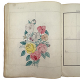 Treasure Trove of a 1879-80 Monticello, Iowa Drawing and Watercolor Book, with Loose Drawings Too