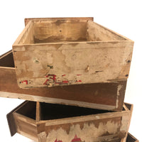 Lovingly Crafted and Very Useful Five Drawer Cigar Box and Crate Wood Chest, 1931