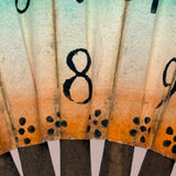 Early, Unusual, and Marvelous 19th Century Hand-painted Paper Alphabet Fan in Glorious Color