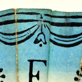 Early, Unusual, and Marvelous 19th Century Hand-painted Paper Alphabet Fan in Glorious Color