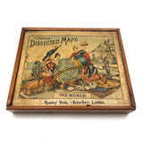 Hamley Bros. London Rare c. 1880 "Dissected Map" of the World Puzzle in Original Box