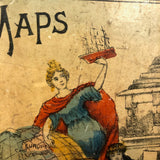 Hamley Bros. London Rare c. 1880 "Dissected Map" of the World Puzzle in Original Box