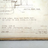 RR's Useful and Great Looking Monogrammed Metal Clipboard with 1960s Architectural Plans Found Inside