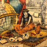 Hamley Bros. London Rare c. 1880 "Dissected Map" of the World Puzzle in Original Box