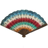 Early, Unusual, and Marvelous 19th Century Hand-painted Paper Alphabet Fan in Glorious Color