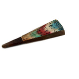 Early, Unusual, and Marvelous 19th Century Hand-painted Paper Alphabet Fan in Glorious Color