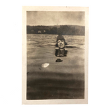 Head Above Water, Antique Photo of Young Woman Swimming