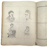 Treasure Trove of a 1879-80 Monticello, Iowa Drawing and Watercolor Book, with Loose Drawings Too