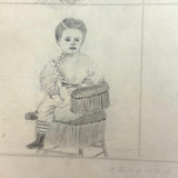 Treasure Trove of a 1879-80 Monticello, Iowa Drawing and Watercolor Book, with Loose Drawings Too