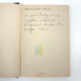 Mary Helen King's Wonderful "Hard Word Dictionary" with Hand-written Definitions and Drawings, 1940