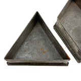 Oval, Triangle, Diamond, Set of Three Early Flat Bottom Tin Cutters
