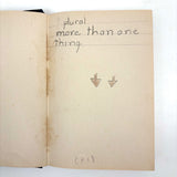 Mary Helen King's Wonderful "Hard Word Dictionary" with Hand-written Definitions and Drawings, 1940