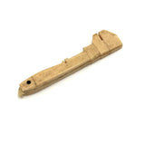 Unusual 19th Century Carved Bone Miniature Monkey Wrench with Two Picks