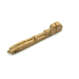 Unusual 19th Century Carved Bone Miniature Monkey Wrench with Two Picks