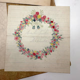 Treasure Trove of a 1879-80 Monticello, Iowa Drawing and Watercolor Book, with Loose Drawings Too