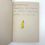 Mary Helen King's Wonderful "Hard Word Dictionary" with Hand-written Definitions and Drawings, 1940
