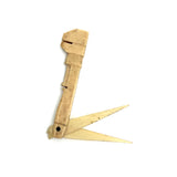 Unusual 19th Century Carved Bone Miniature Monkey Wrench with Two Picks