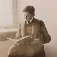 Lovely, Poetic RPPC of Young Man Reading