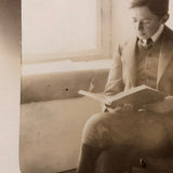 Lovely, Poetic RPPC of Young Man Reading