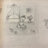 Treasure Trove of a 1879-80 Monticello, Iowa Drawing and Watercolor Book, with Loose Drawings Too