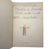 Mary Helen King's Wonderful "Hard Word Dictionary" with Hand-written Definitions and Drawings, 1940