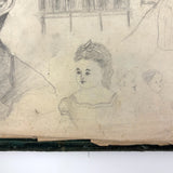 Treasure Trove of a 1879-80 Monticello, Iowa Drawing and Watercolor Book, with Loose Drawings Too