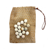As Found, Very Sweet: Antique China Marbles in Hand-sewn Calico Pouch