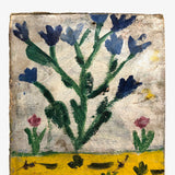 Richard Harrison's Marvelous Old Painting of Flowers and Yellow Ground on Board