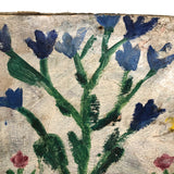 Richard Harrison's Marvelous Old Painting of Flowers and Yellow Ground on Board