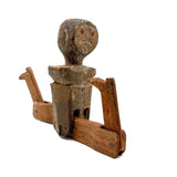 Much Loved Sweetly Frowning Antique Jointed Man with Tenderly Added Legs